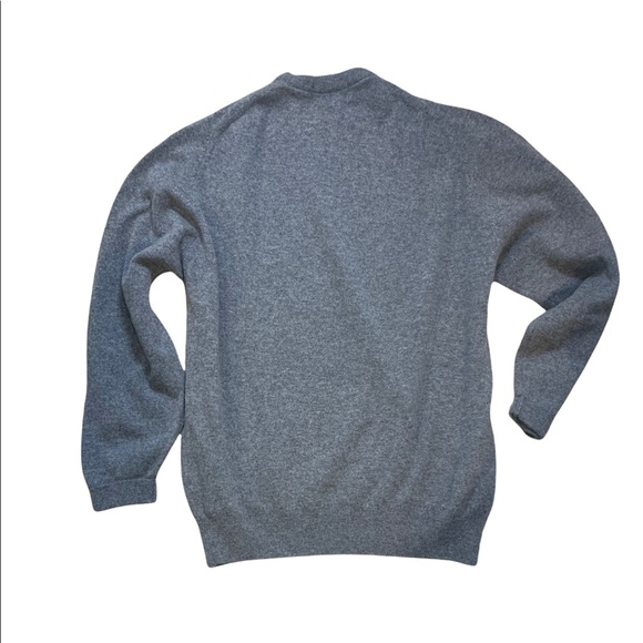 Quill's Woollen Market 100% Gray Wool Made in Ireland Sweater Sz L Unisex - Picture 2 of 5